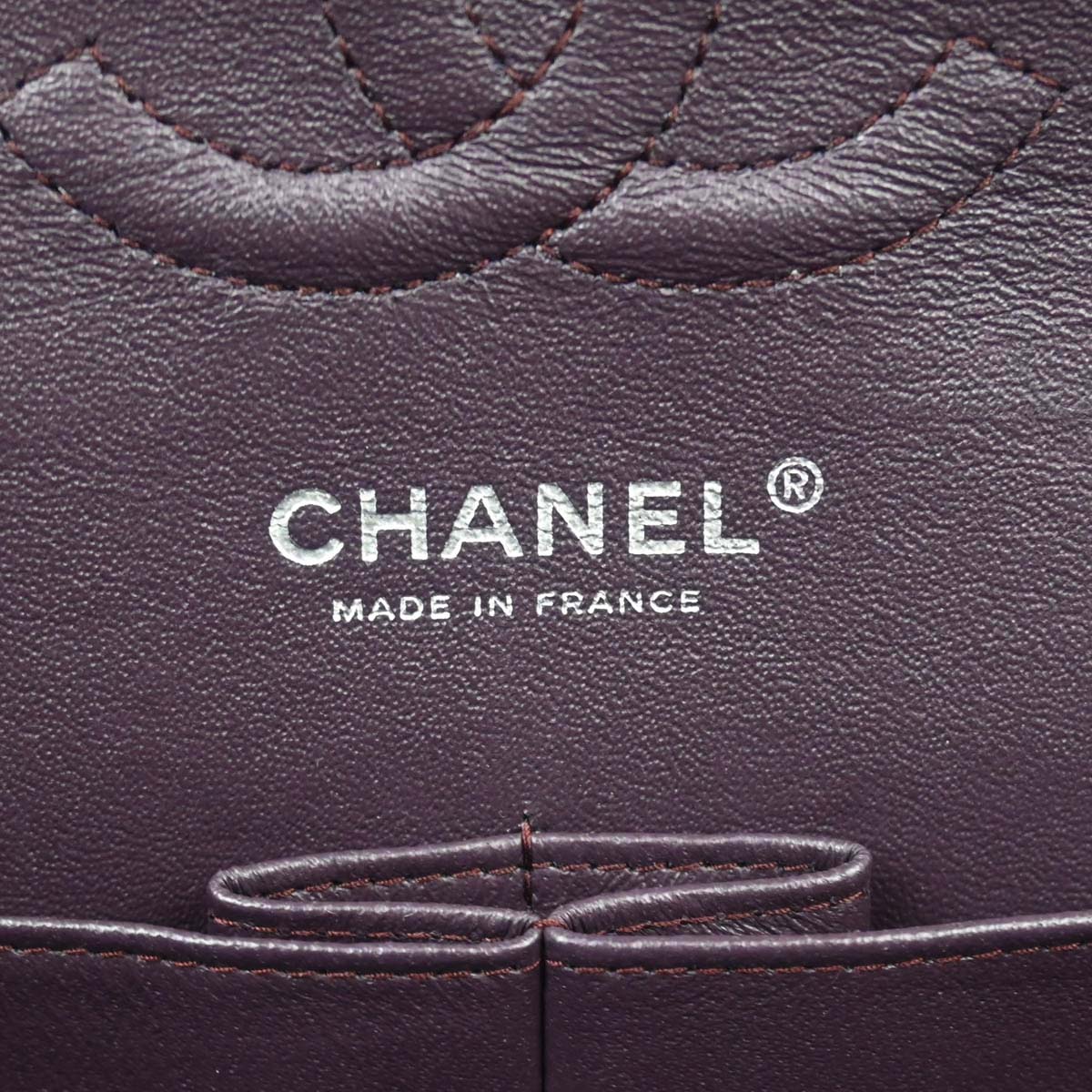 Chanel Purple Cotton Medium Classic Double Flap Shoulder Bag