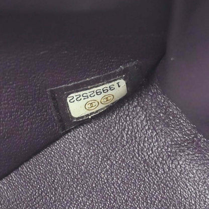 Chanel Purple Cotton Medium Classic Double Flap Shoulder Bag