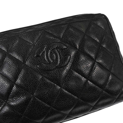 Chanel Black Caviar Skin Camera Bag Small