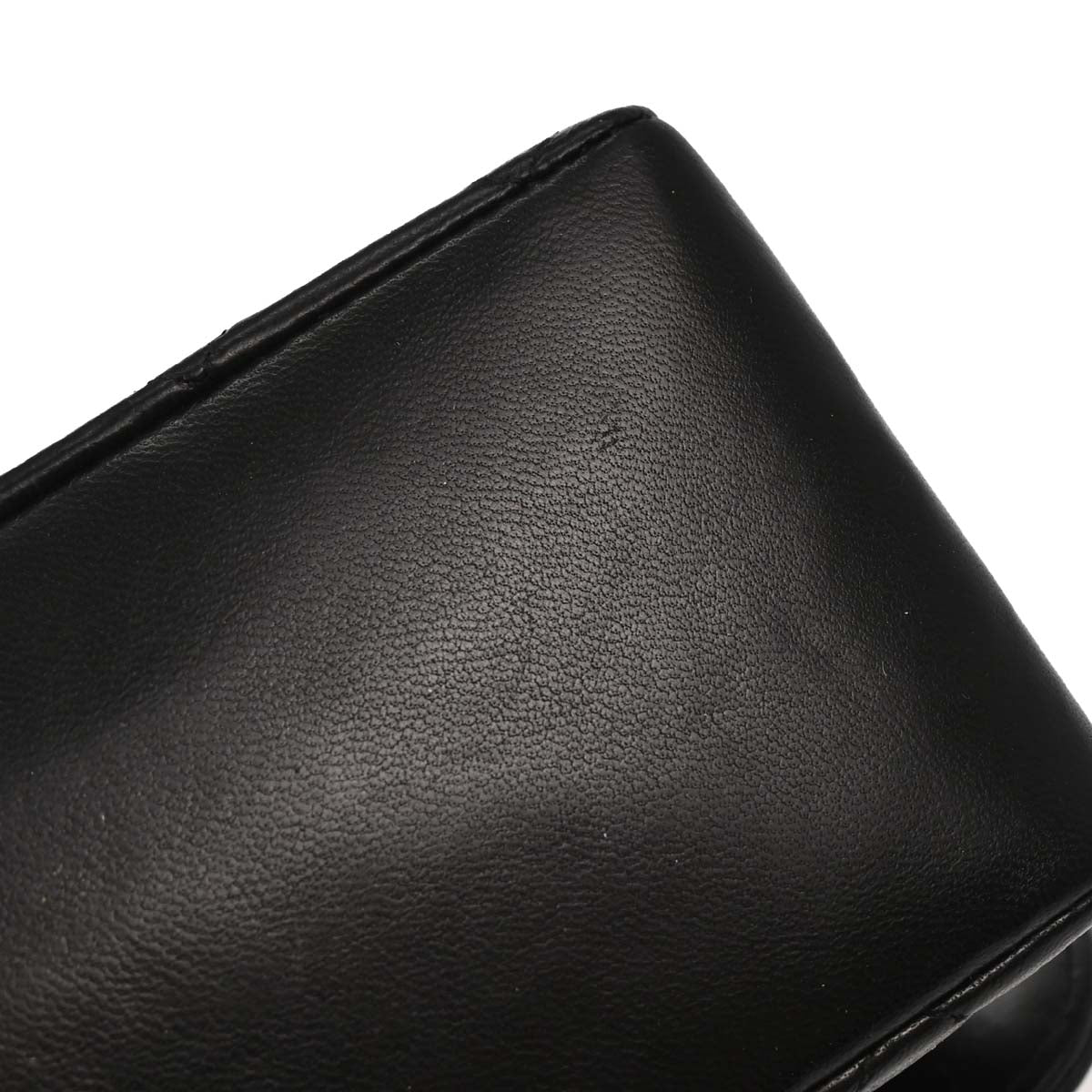 Chanel Black Lambskin Straight Flap Shoulder Bag