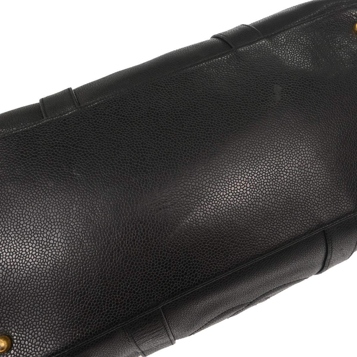 Chanel Black Caviar Skin 2way Shoulder Duffle Handbag