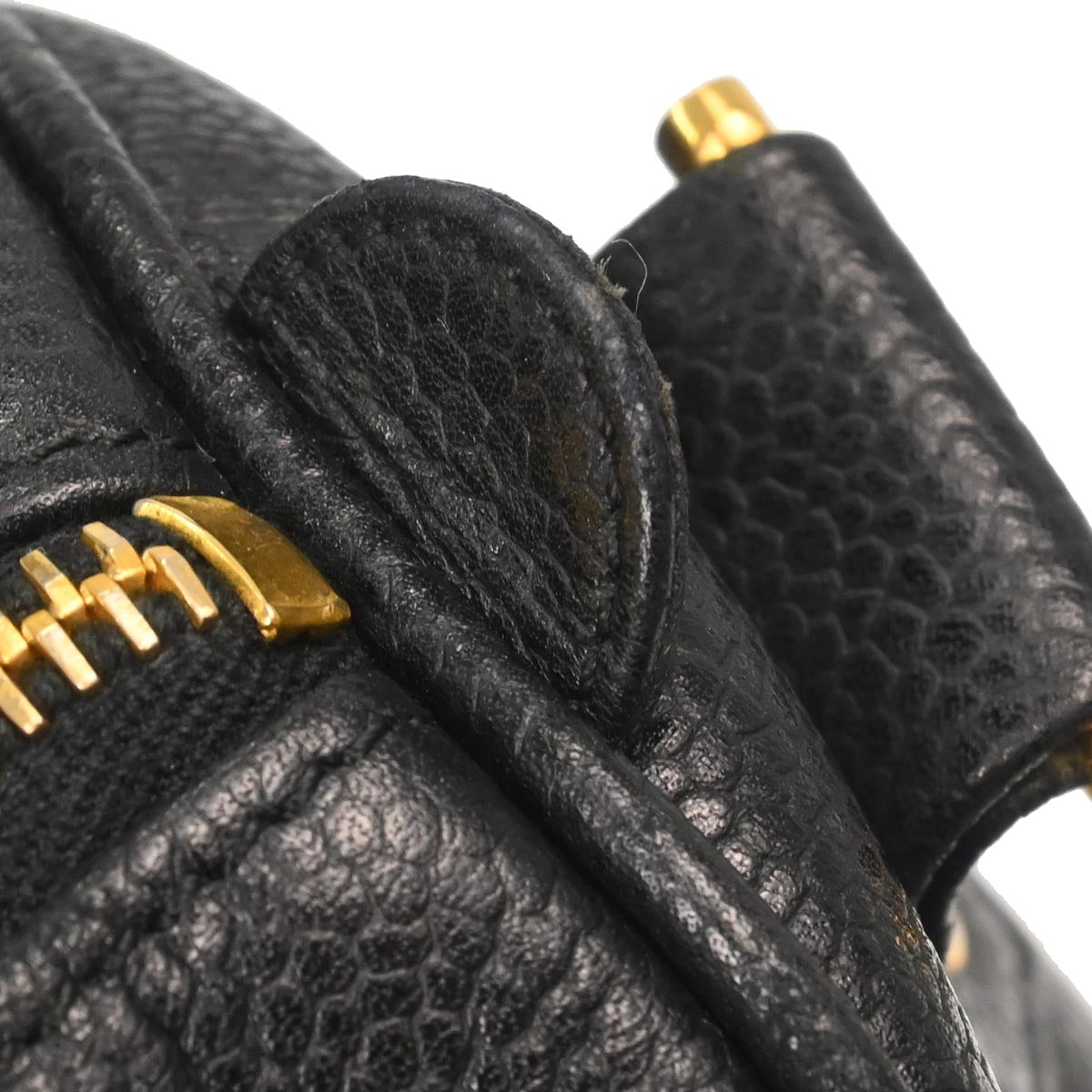Chanel Black Caviar Skin 2way Shoulder Duffle Handbag
