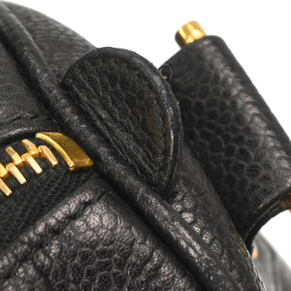 Chanel Black Caviar Skin 2way Shoulder Duffle Handbag