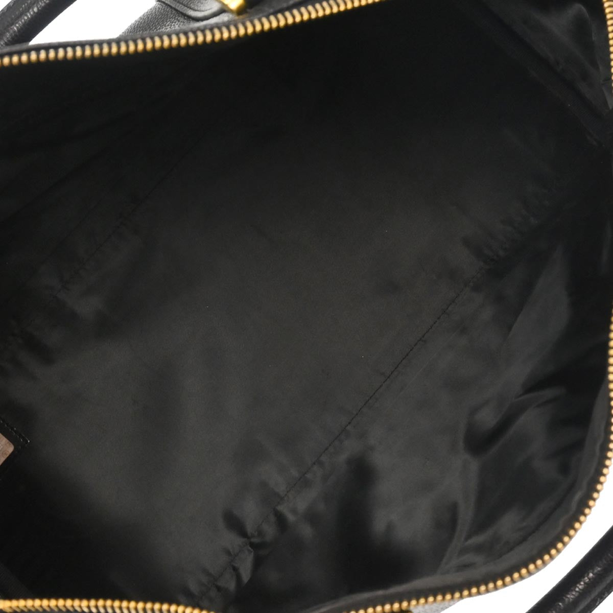 Chanel Black Caviar Skin 2way Shoulder Duffle Handbag