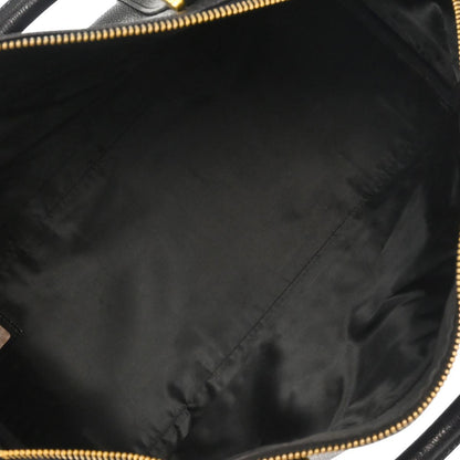 Chanel Black Caviar Skin 2way Shoulder Duffle Handbag