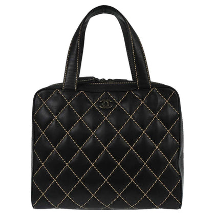 Chanel Black Calfskin Wild Stitch Handbag
