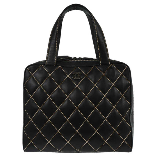 Chanel Black Calfskin Wild Stitch Handbag
