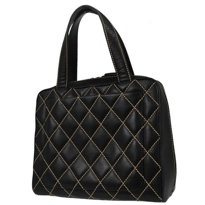 Chanel Black Calfskin Wild Stitch Handbag