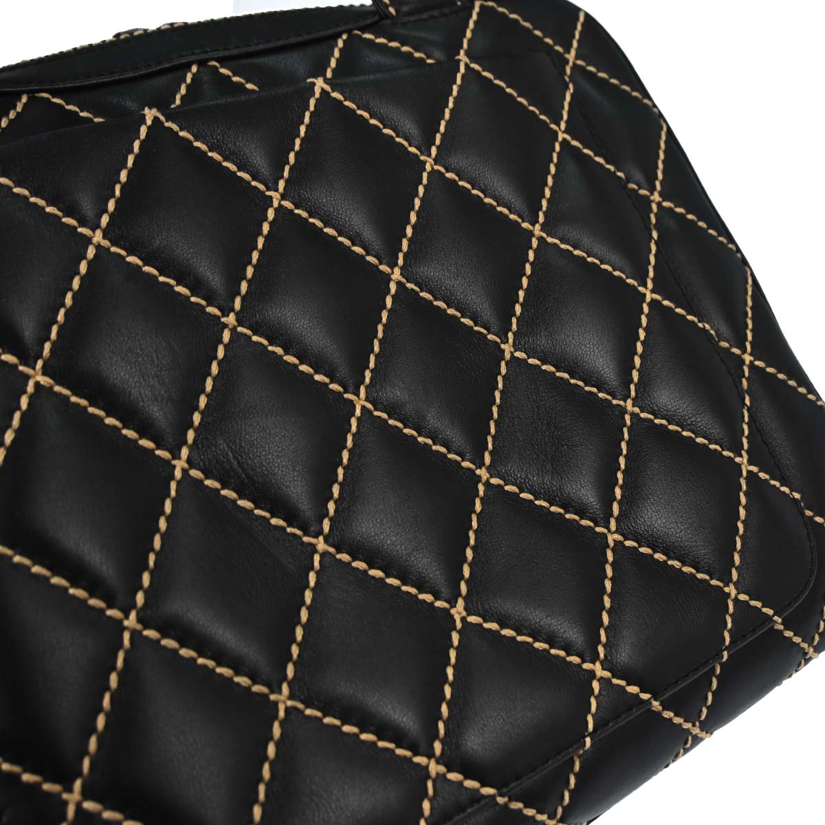 Chanel Black Calfskin Wild Stitch Handbag