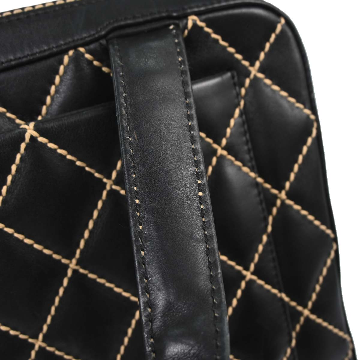 Chanel Black Calfskin Wild Stitch Handbag