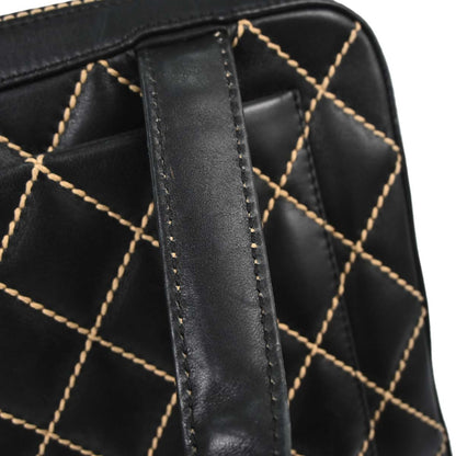 Chanel Black Calfskin Wild Stitch Handbag