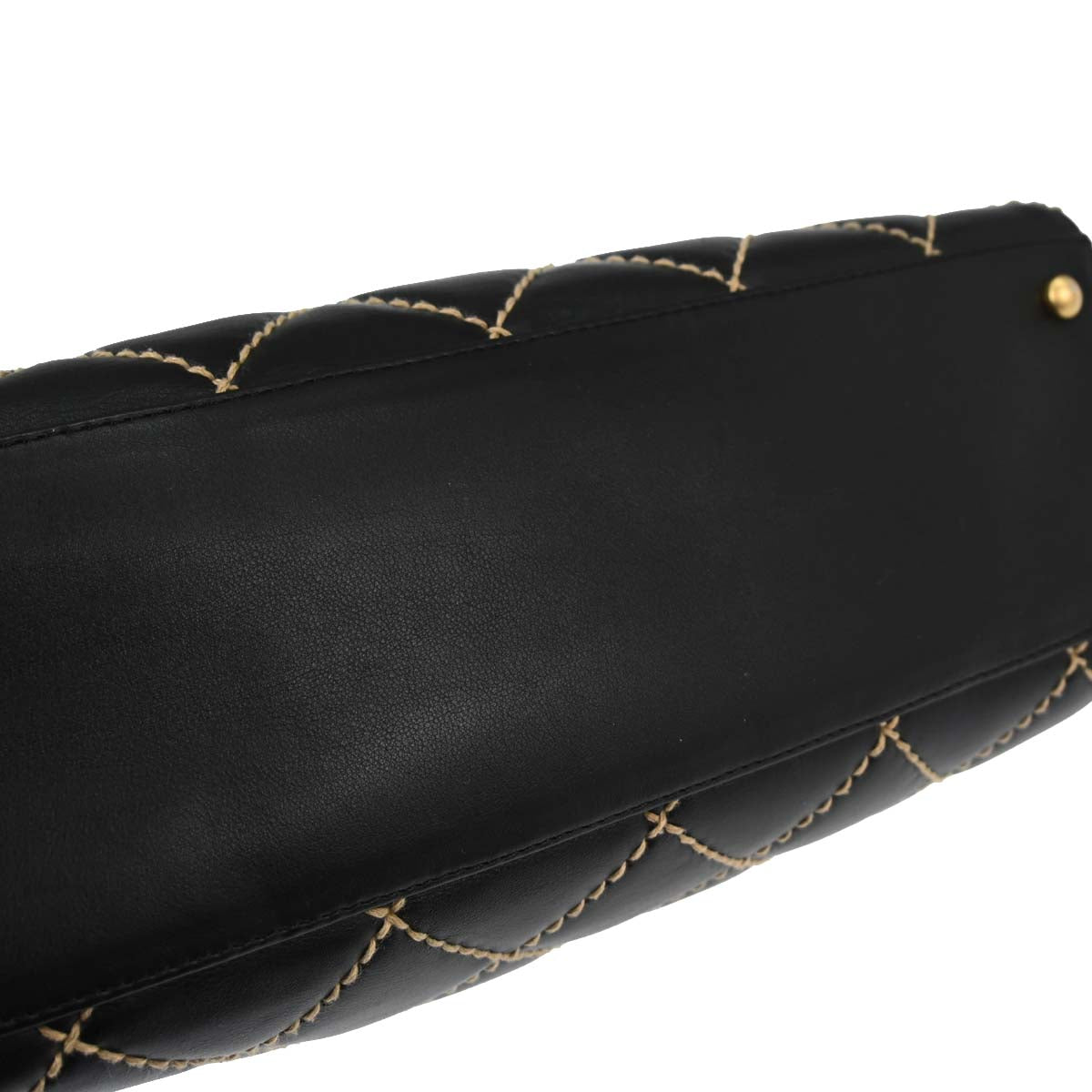 Chanel Black Calfskin Wild Stitch Handbag