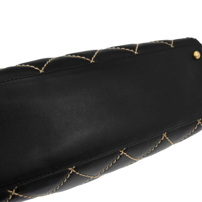 Chanel Black Calfskin Wild Stitch Handbag