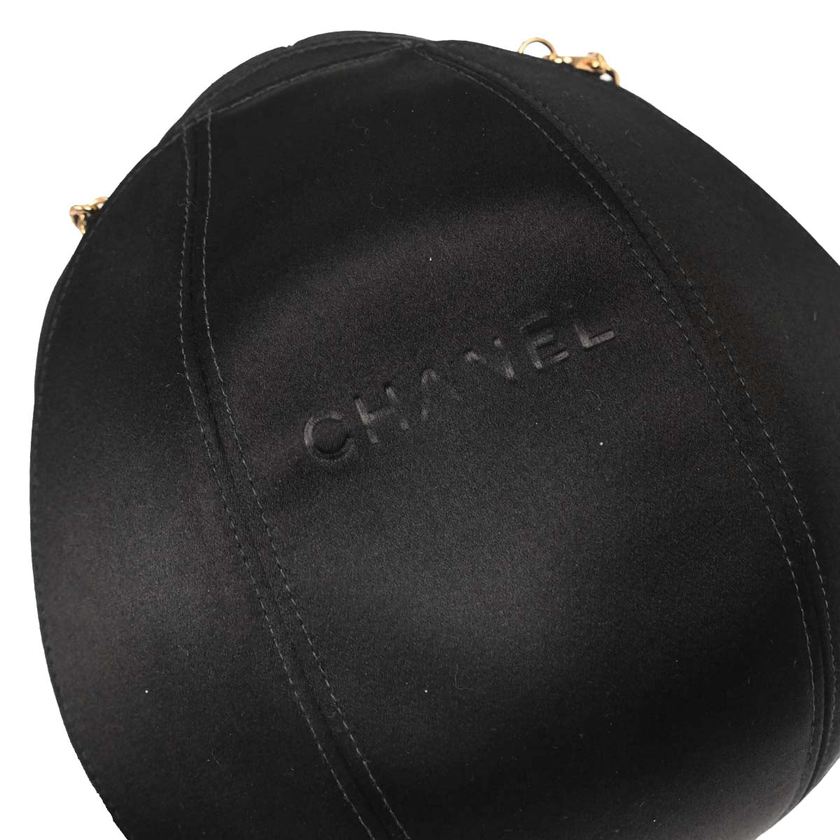 Chanel Black Lambskin Satin Camellia Handbag