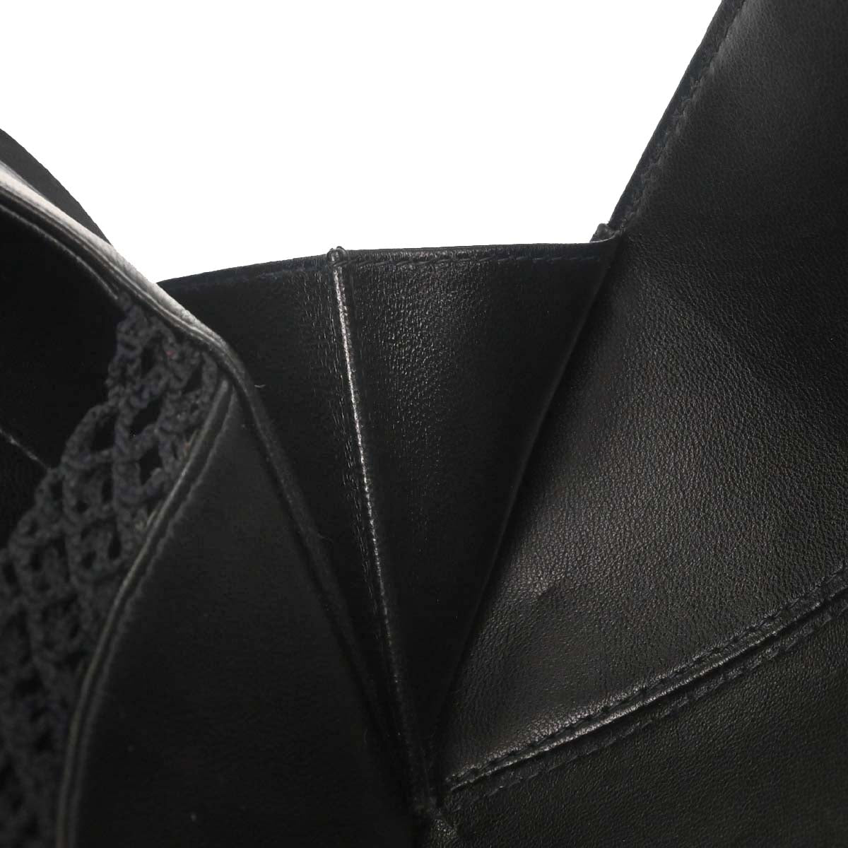 Chanel Black Lambskin Satin Camellia Handbag