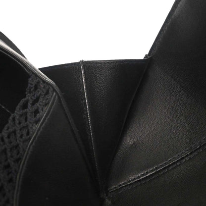 Chanel Black Lambskin Satin Camellia Handbag