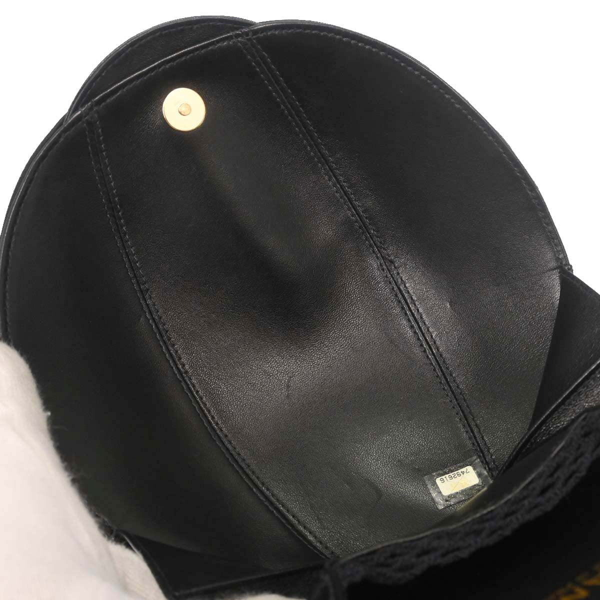 Chanel Black Lambskin Satin Camellia Handbag