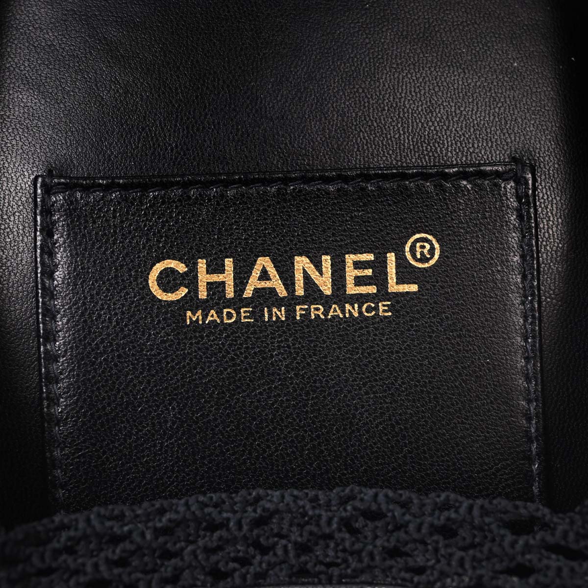 Chanel Black Lambskin Satin Camellia Handbag