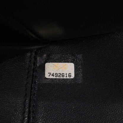 Chanel Black Lambskin Satin Camellia Handbag
