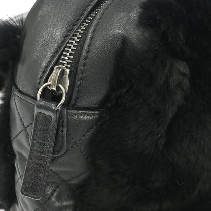 Chanel 2012-2013 Black Rabbit Fur Shoulder Bag