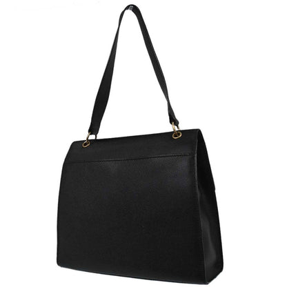 Chanel Black Caviar Skin Straight Flap Handbag