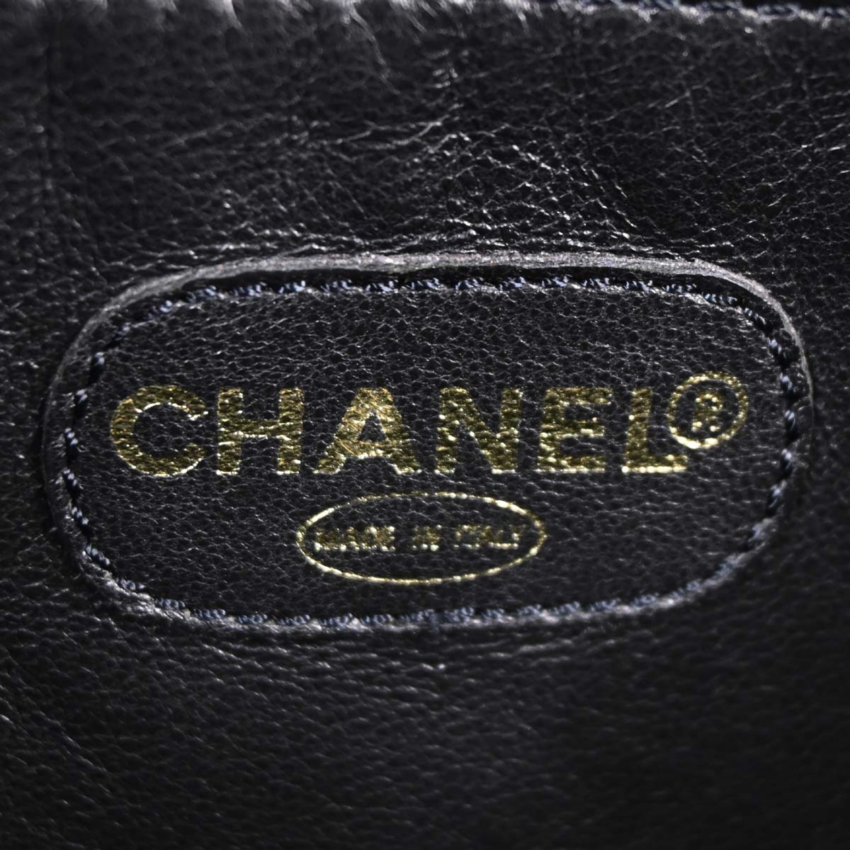 Chanel Black Caviar Skin Straight Flap Handbag