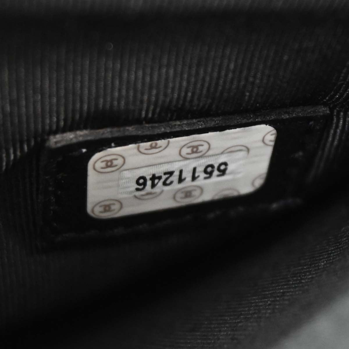 Chanel Black Caviar Skin Straight Flap Handbag
