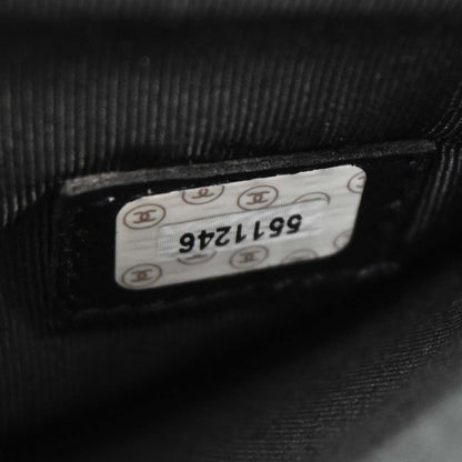 Chanel Black Caviar Skin Straight Flap Handbag