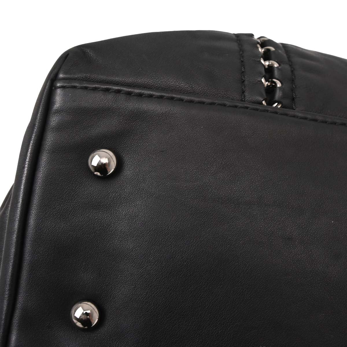 Chanel Black Calfskin Luxury Line Tote Handbag