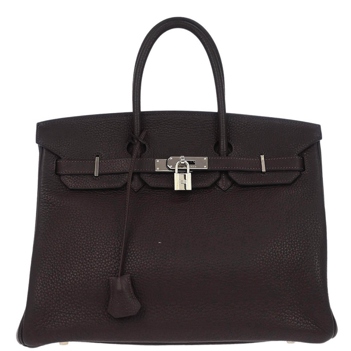 Hermes Ebene Taurillon Clemence Birkin 35 Handbag
