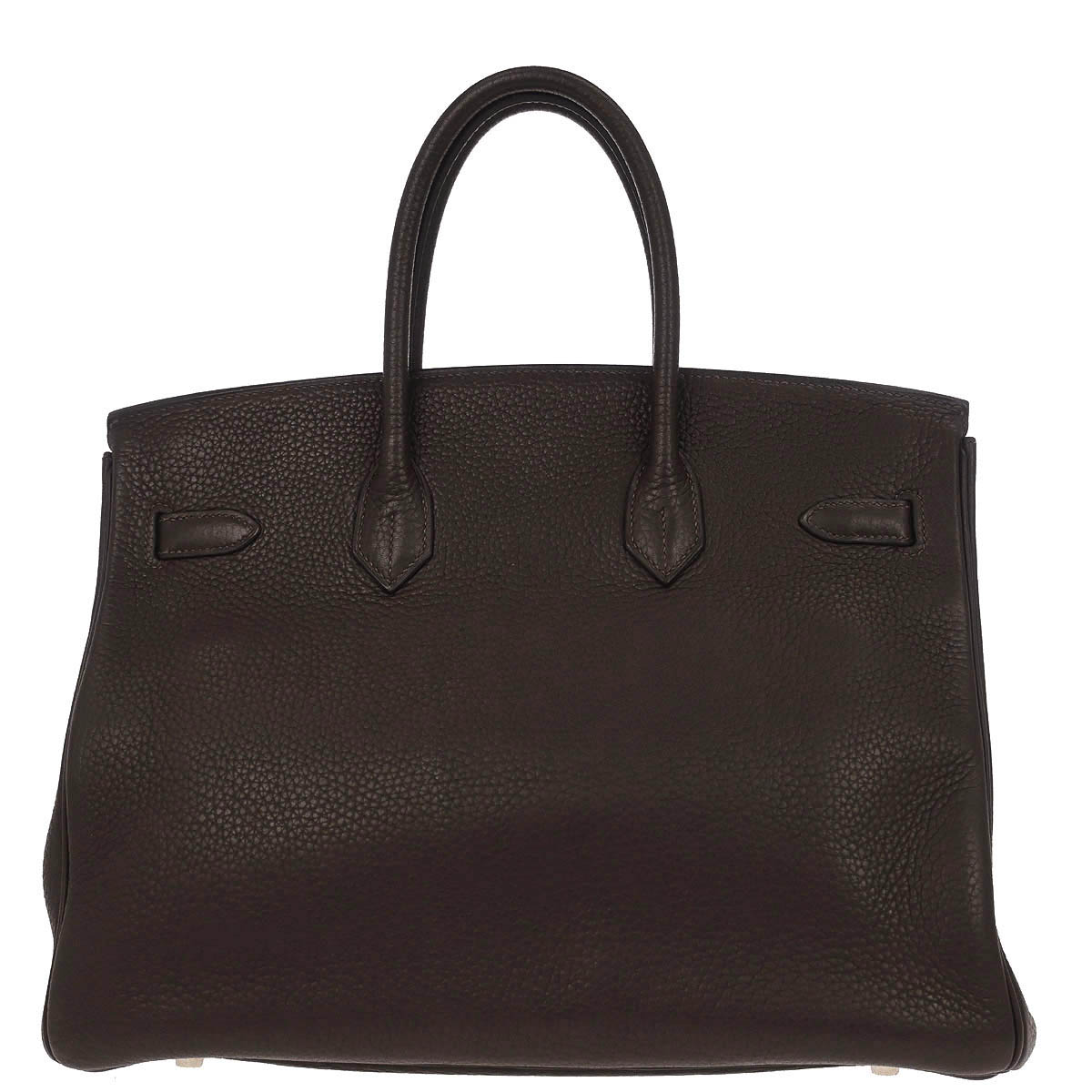 Hermes Ebene Taurillon Clemence Birkin 35 Handbag