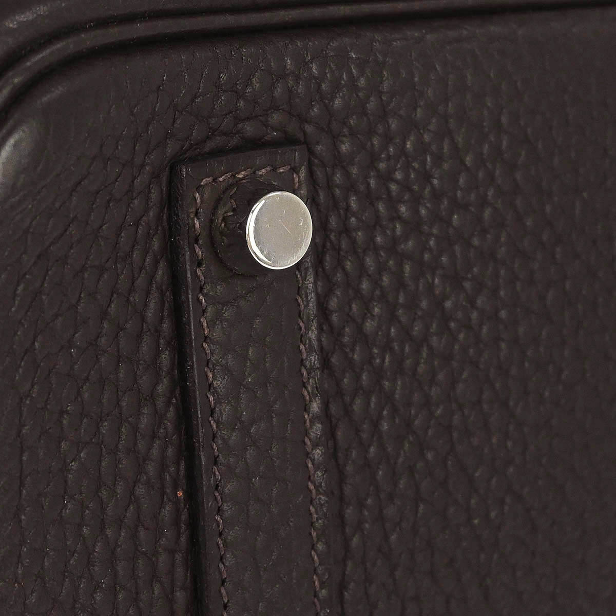 Hermes Ebene Taurillon Clemence Birkin 35 Handbag