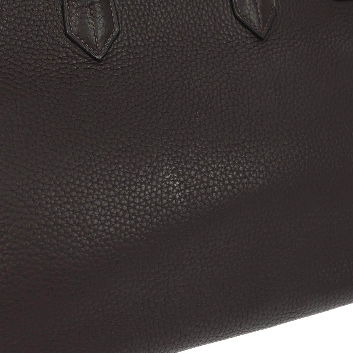 Hermes Ebene Taurillon Clemence Birkin 35 Handbag