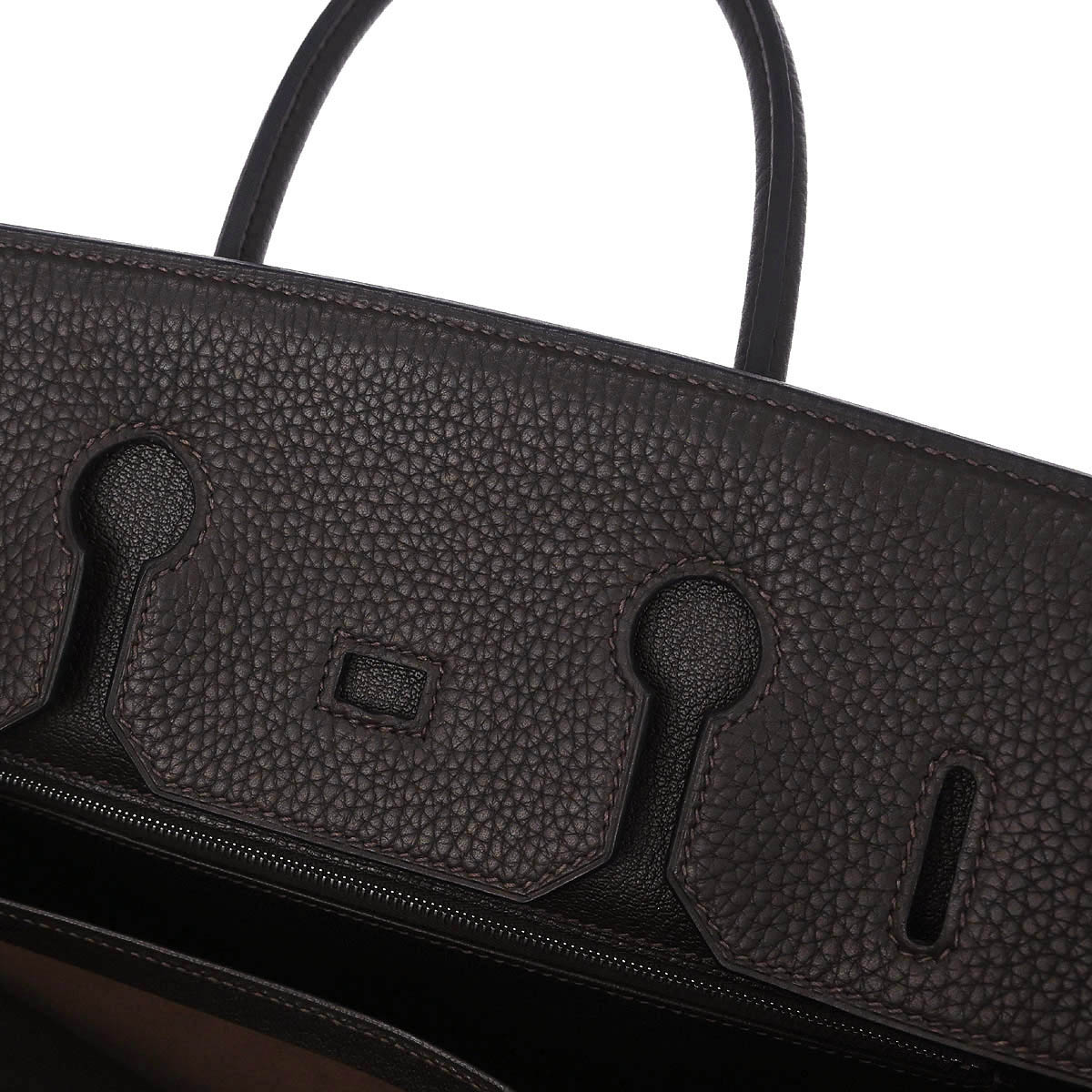 Hermes Ebene Taurillon Clemence Birkin 35 Handbag