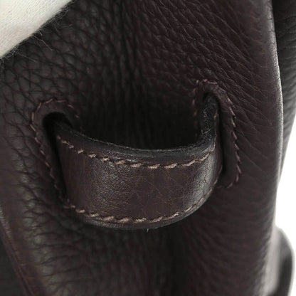 Hermes Ebene Taurillon Clemence Birkin 35 Handbag