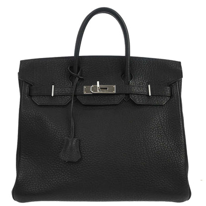 Hermes Black Fjord Haut a Courroies 32 Handbag