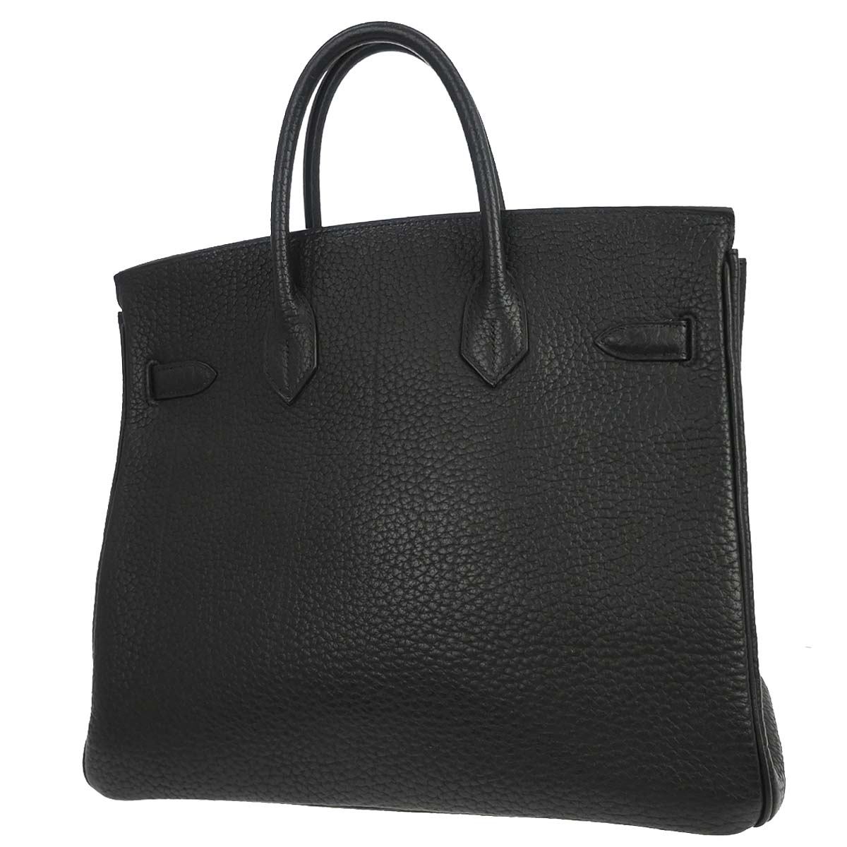 Hermes Black Fjord Haut a Courroies 32 Handbag