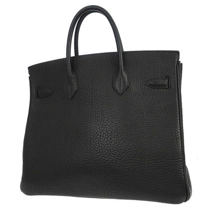 Hermes Black Fjord Haut a Courroies 32 Handbag