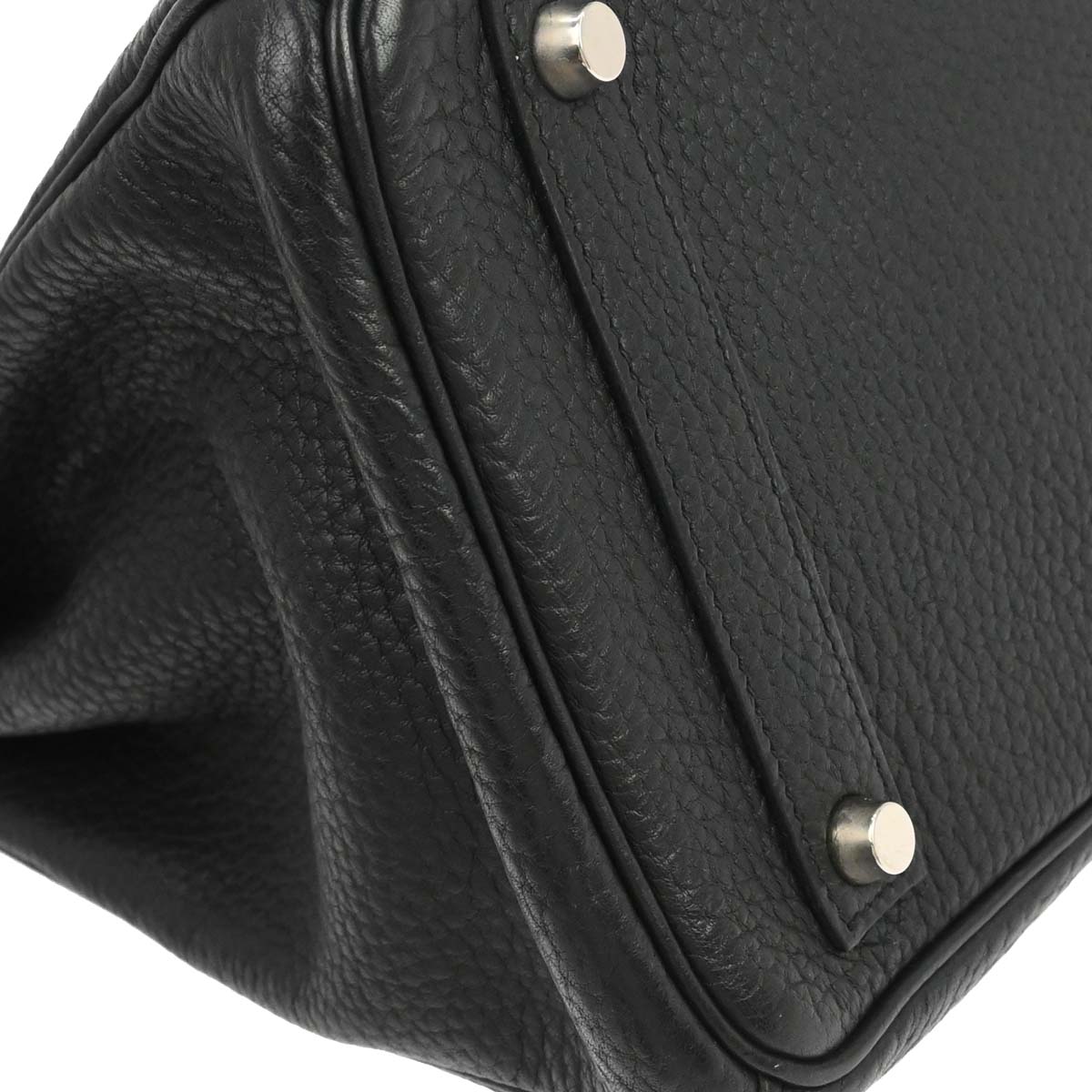 Hermes Black Fjord Haut a Courroies 32 Handbag