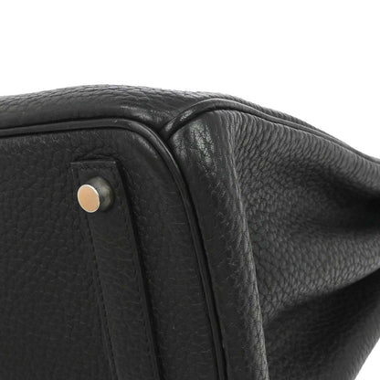 Hermes Black Fjord Haut a Courroies 32 Handbag