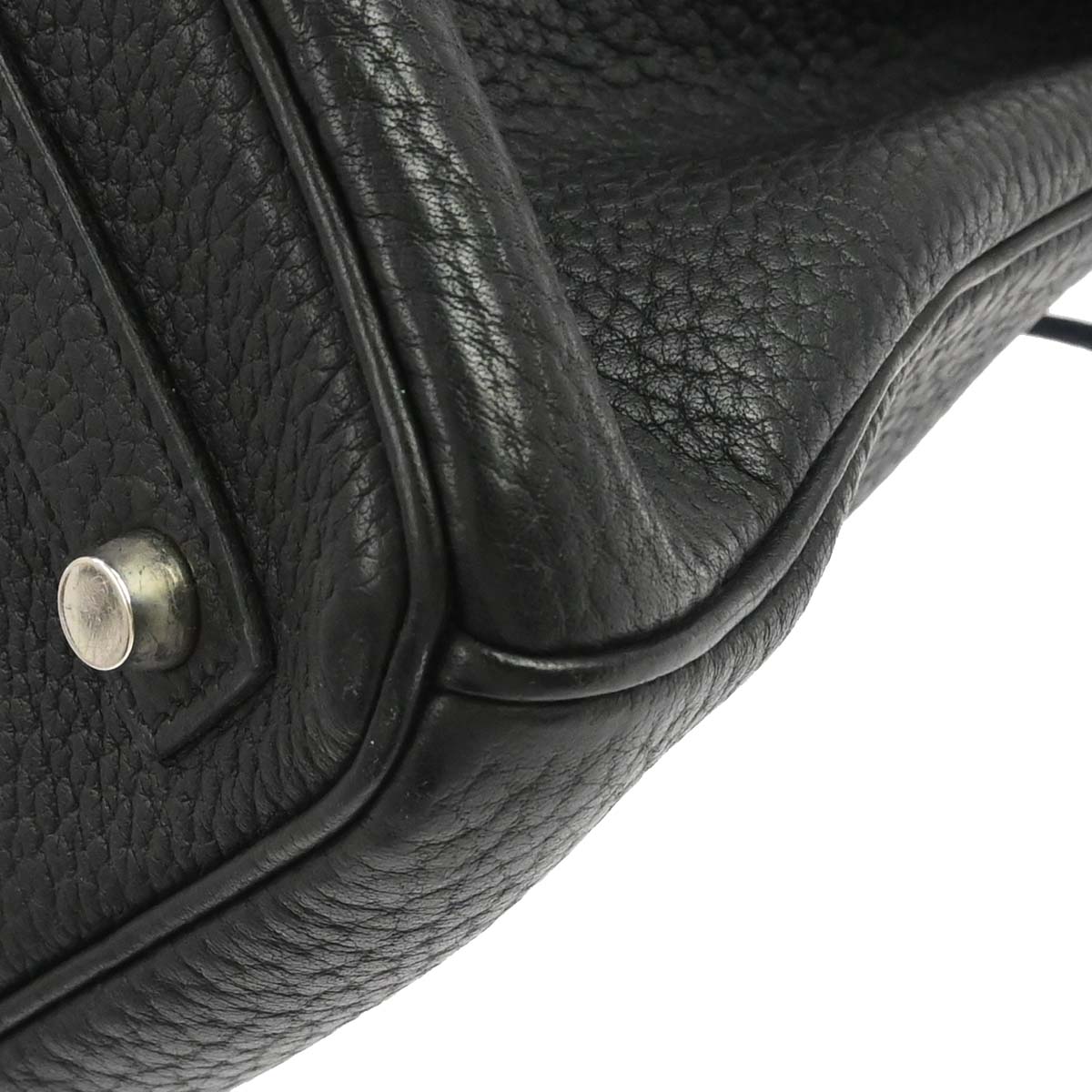 Hermes Black Fjord Haut a Courroies 32 Handbag
