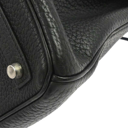 Hermes Black Fjord Haut a Courroies 32 Handbag