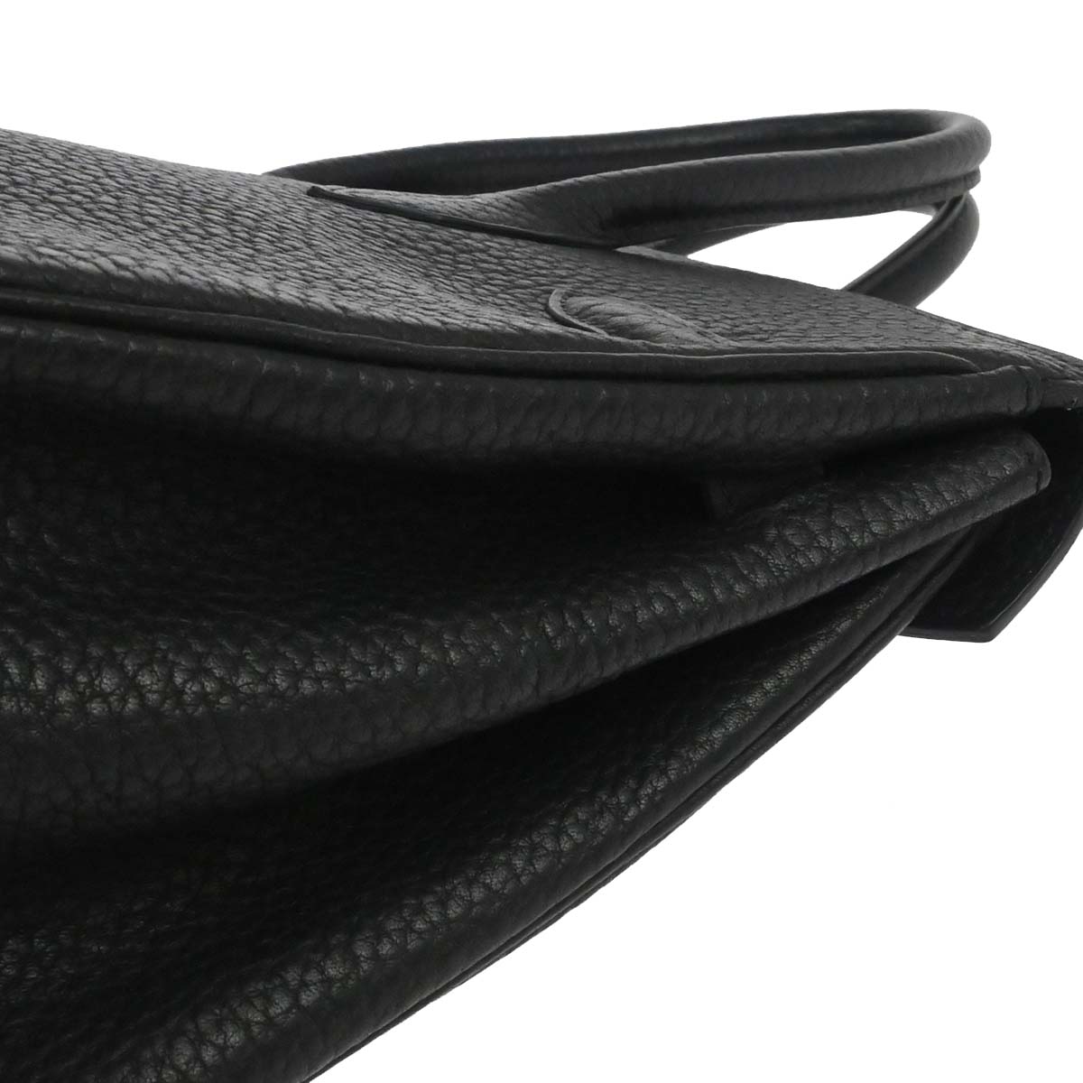 Hermes Black Fjord Haut a Courroies 32 Handbag