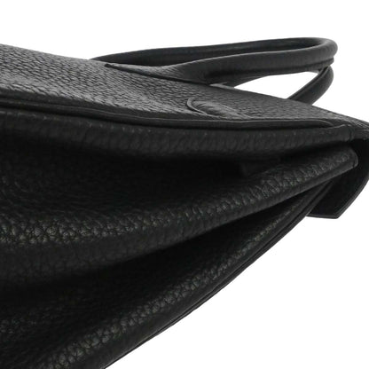 Hermes Black Fjord Haut a Courroies 32 Handbag