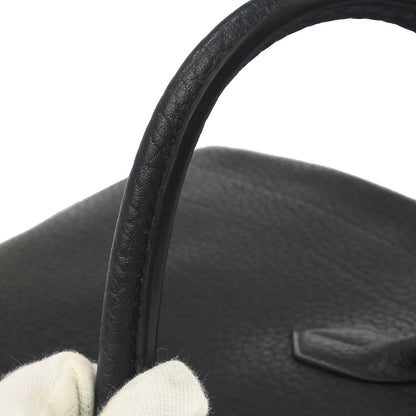 Hermes Black Fjord Haut a Courroies 32 Handbag
