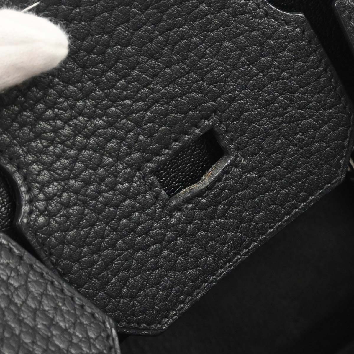 Hermes Black Fjord Haut a Courroies 32 Handbag