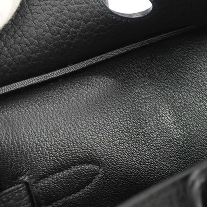 Hermes Black Fjord Haut a Courroies 32 Handbag