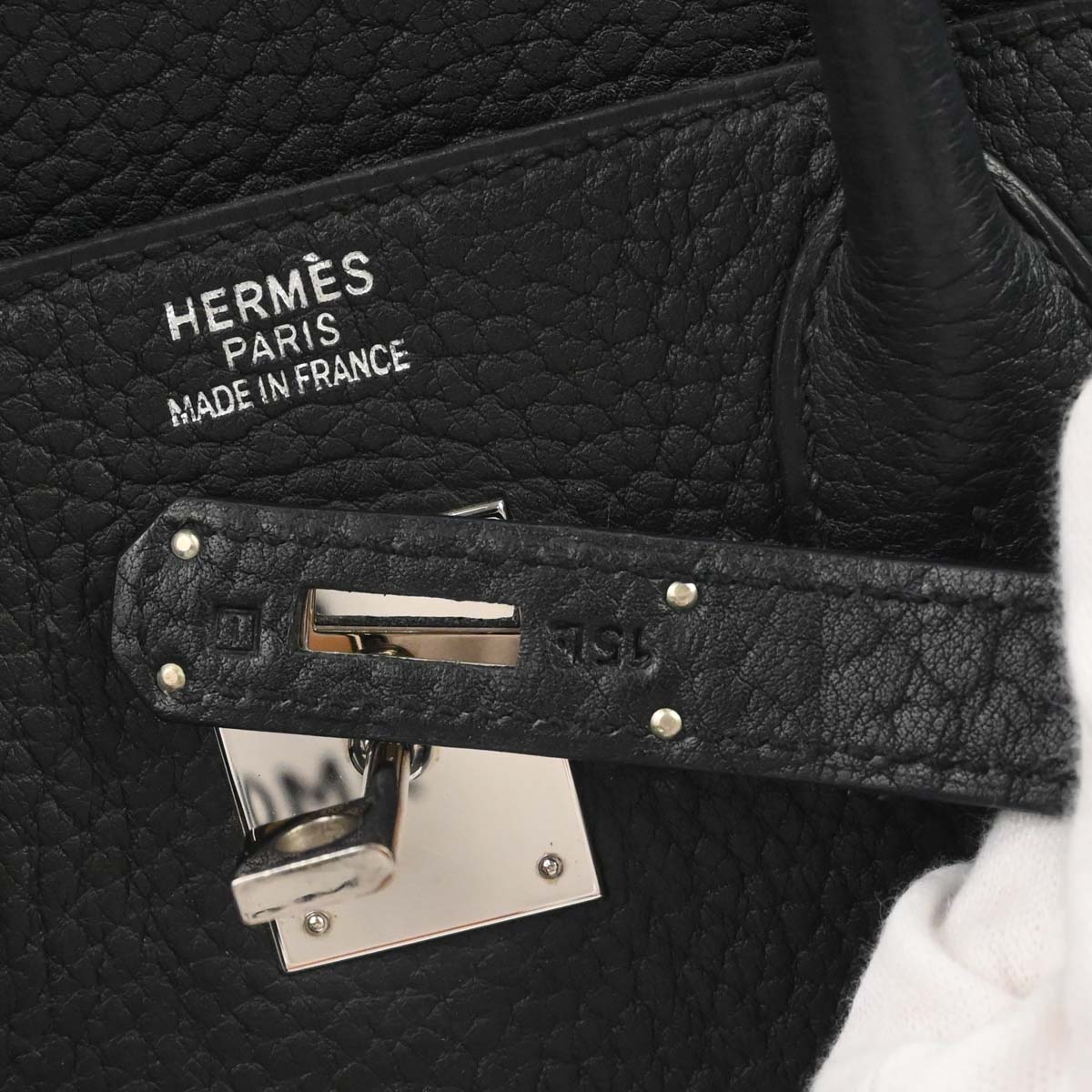 Hermes Black Fjord Haut a Courroies 32 Handbag
