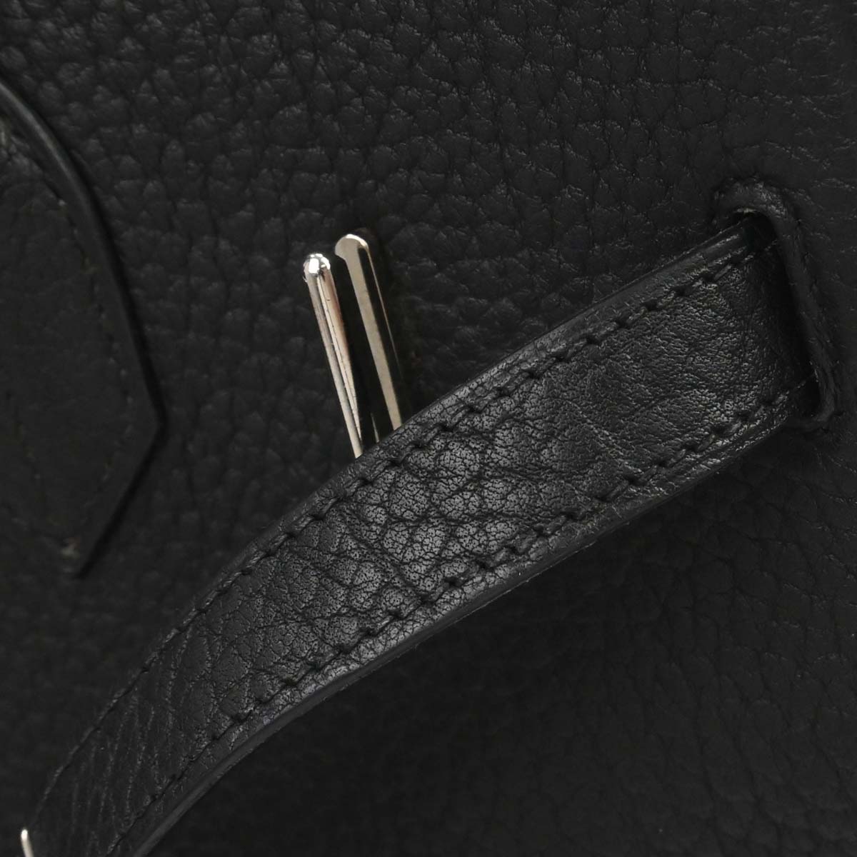 Hermes Black Fjord Haut a Courroies 32 Handbag