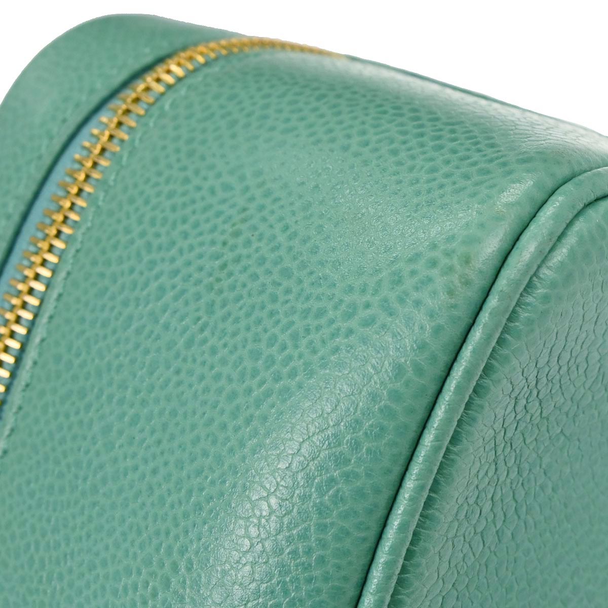 Chanel Emerald Green Caviar Skin Timeless Lunch Box Vanity 24 2way Shoulder Handbag